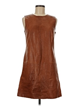 what shoe color goes with brown dress Vince S/S Side Rouche Dress