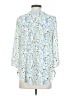 Kaari Blue 100% Polyester Blue White 3/4 Sleeve Blouse Size XS - photo 2