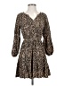Old Navy 100% Rayon Animal Print Brown Casual Dress Size S - photo 1