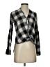 Double Zero Plaid Gray Long Sleeve Blouse Size S - photo 1