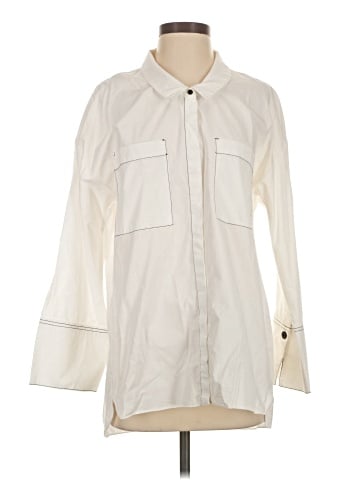 Zara TRF 3/4 Sleeve Button-Down Shirt (view 1)