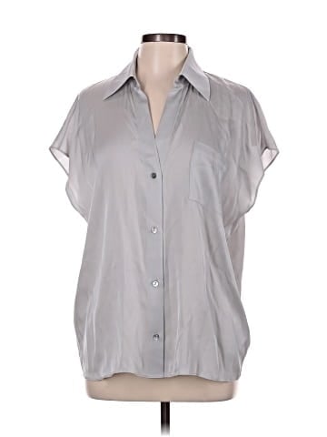 Repeat Cashmere Short Sleeve Silk Top (view 1)