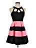 Crystal Doll Color Block Pink Cocktail Dress Size 5 - photo 1