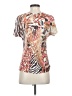 Bleu 100% Polyester Animal Print Brown Short Sleeve T-Shirt Size S - photo 2