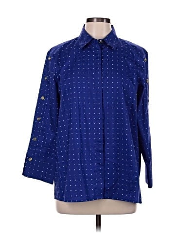 Hinson Wu 3/4 Sleeve Button-Down Shirt (view 1)