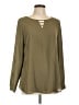 Apt. 9 100% Polyester Green Long Sleeve Blouse Size L - photo 1