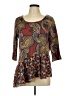 One World Brown 3/4 Sleeve Top Size XL - photo 1