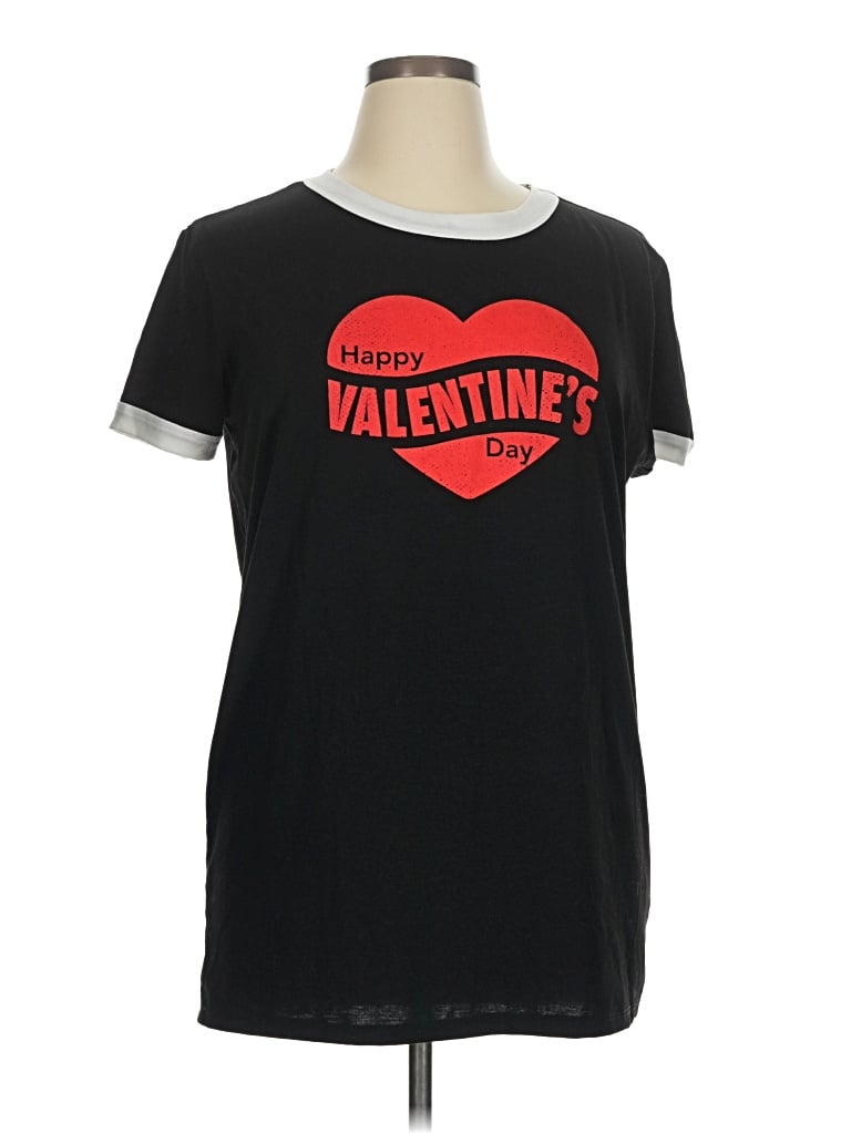 Pre-owned Lularoe Short Sleeve T-shirt In Black