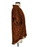 CAbi 100% Polyester Animal Print Brown Short Sleeve Blouse Size S - photo 4