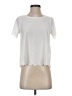 Topshop 100% Polyester Ivory Short Sleeve T-Shirt Size 2 - photo 1