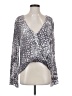 Blue Life 100% Rayon Silver Long Sleeve Blouse Size S - photo 1
