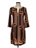 Karlie 100% Polyester Graphic Brown Casual Dress Size S - photo 1