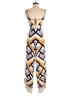 Forever 21 Contemporary 100% Polyester Chevron-herringbone Yellow Blue Jumpsuit Size S - photo 2