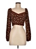 BP. 100% Nylon Brown 3/4 Sleeve Blouse Size M - photo 1
