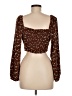 BP. 100% Nylon Brown 3/4 Sleeve Blouse Size M - photo 2
