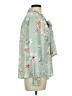 Pleione 100% Polyester Floral Green Long Sleeve Blouse Size M - photo 4