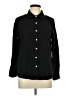 Unbranded Solid Black Long Sleeve Blouse Size L - photo 1