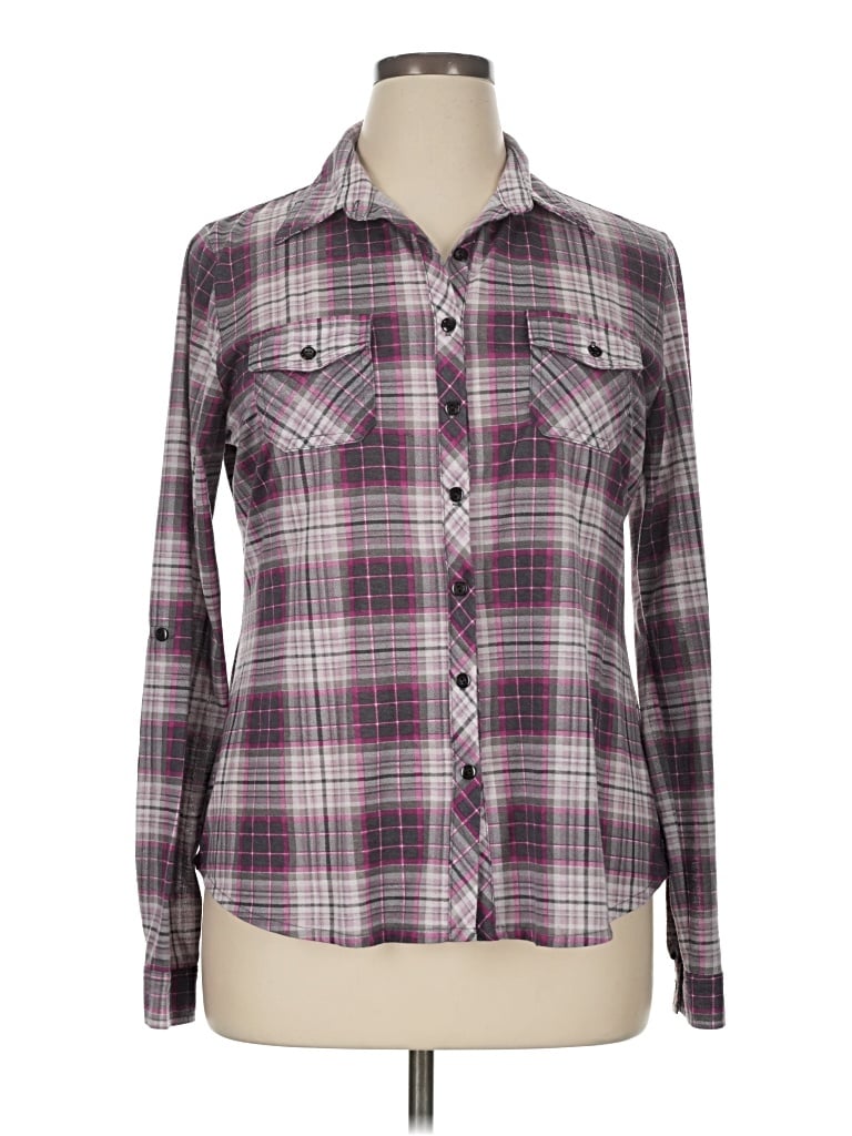 Pre-owned Assorted Brands Long Sleeve Blouse In Purple