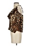 Karina Grimaldi 100% Silk Animal Print Brown Sleeveless Silk Top Size S - photo 5