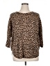 a.n.a. A New Approach 100% Acrylic Animal Print Brown Pullover Sweater Size 1X - photo 1