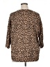 a.n.a. A New Approach 100% Acrylic Animal Print Brown Pullover Sweater Size 1X - photo 2