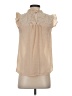 Monteau 100% Polyester Tan Sleeveless Blouse Size S - photo 2