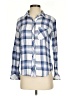 Rails 100% Rayon Plaid Blue Long Sleeve Button-Down Shirt Size XS - photo 1