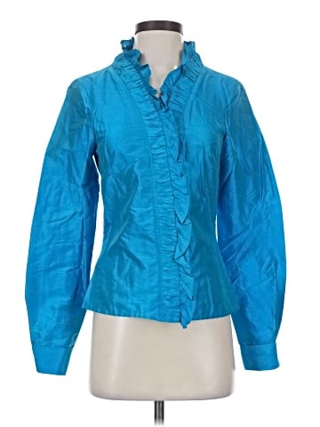 J. McLaughlin Long Sleeve Silk Top (view 1)