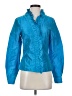 J. McLaughlin 100% Silk Blue Long Sleeve Silk Top Size 2 - photo 1