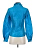 J. McLaughlin 100% Silk Blue Long Sleeve Silk Top Size 2 - photo 2