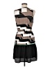Bar III 100% Polyester Graphic Brown Casual Dress Size M - photo 2