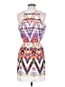 Lux 100% Polyester Graphic Orange Cocktail Dress Size 2 - photo 2