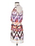 Lux 100% Polyester Graphic Orange Cocktail Dress Size 2 - photo 5