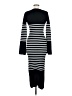 Unbranded 100% Polyester Stripes Black Casual Dress Size M - photo 2