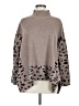 The Impeccable Pig Animal Print Gray Turtleneck Sweater Size M (estimated) - photo 1
