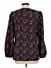 Weekend Suzanne Betro 100% Polyester Burgundy Black Long Sleeve Blouse Size L - photo 2