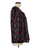 Weekend Suzanne Betro 100% Polyester Burgundy Black Long Sleeve Blouse Size L - photo 4
