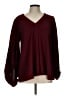 Assorted Brands 100% Polyester Burgundy Long Sleeve Blouse Size L - photo 1
