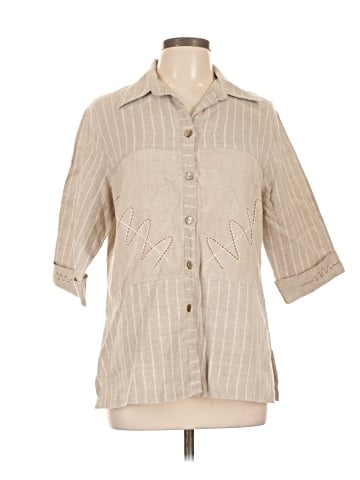Eucalyptus 3/4 Sleeve Button-Down Shirt (view 1)
