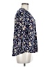 TWO by Vince Camuto Floral Blue 3/4 Sleeve Blouse Size M - photo 4
