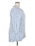 Raviya 100% Rayon Stripes Blue 3/4 Sleeve Button-Down Shirt Size 2X - photo 4