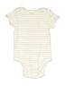 Moth Stripes Ivory Short Sleeve Onesie 3-6 MO / 6 MO - photo 1