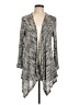 August Silk 100% Rayon Silver Cardigan Size L - photo 1