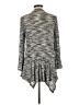 August Silk 100% Rayon Silver Cardigan Size L - photo 2