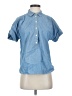 J.Crew 100% Cotton Blue Short Sleeve Button-Down Shirt Size XS - photo 1