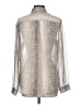 Old Navy 100% Polyester Animal Print Silver Long Sleeve Blouse Size L - photo 2