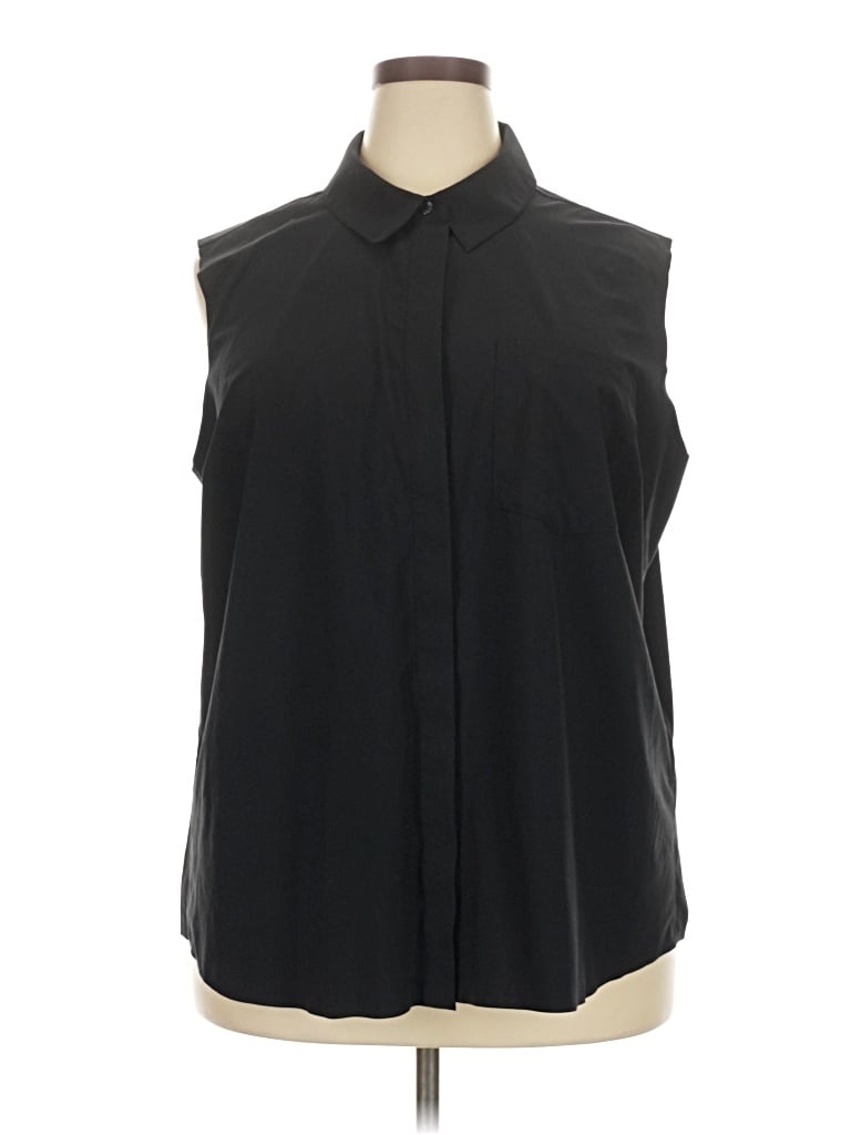 Pre-owned Athleta Sleeveless Blouse In Black