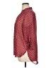 Tacera 100% Polyester Chevron-herringbone Burgundy 3/4 Sleeve Blouse Size XL - photo 5