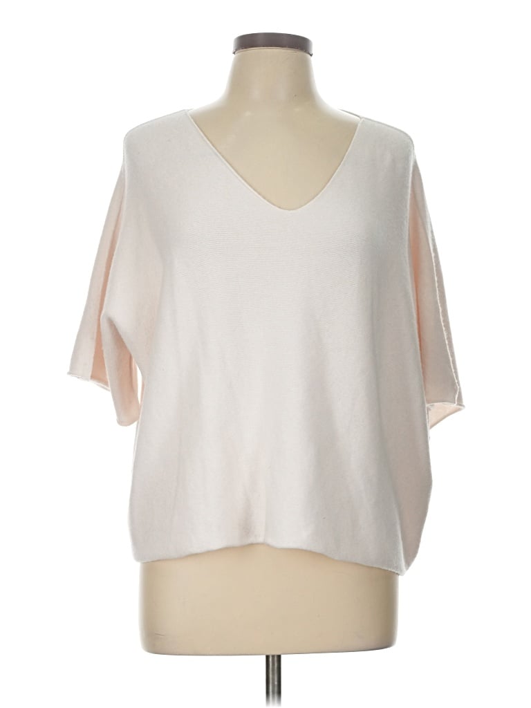 Pre-owned Cobble Stone Cardigan Sweater In White