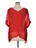 SOFIA Red Short Sleeve Blouse Size XL (estimated) - photo 2